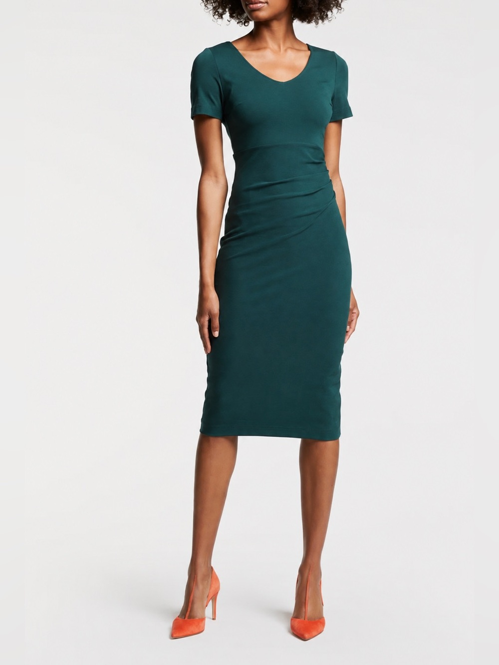 Boden Honor Ponte Sheath Dress in Hunter /Emerald Green Size 10